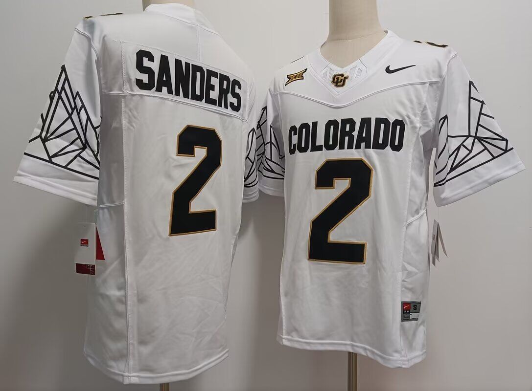 Men Colorado Buffaloes #2 Sanders white 2024 NCAA Nike jersey->brooklyn nets->NBA Jersey